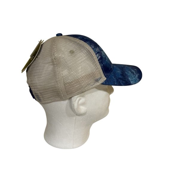 Memphis Tigers Colosseum Blue Mesh Fishing Real Tree Trucker Patch SnapBack Hat - Picture 6 of 10